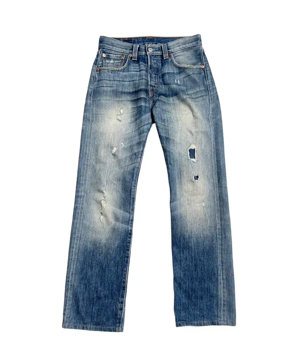 levis 501 small distressed denim pants